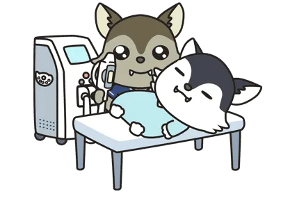 メンズ脱毛をしているイラスト